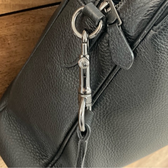 Coach Black Pebble Leather Slim Briefcase 
15.5 w x 10.5 h x 3.75 depth - Picture 12 of 13